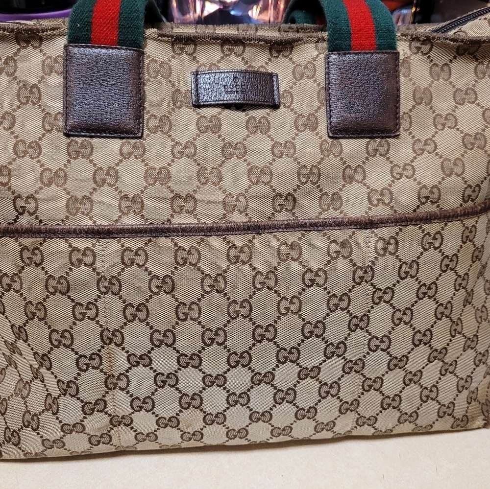 🪄▪️ GUCCI▪️Vintage sherry line large tote  bag ✨️ - Picture 5 of 17